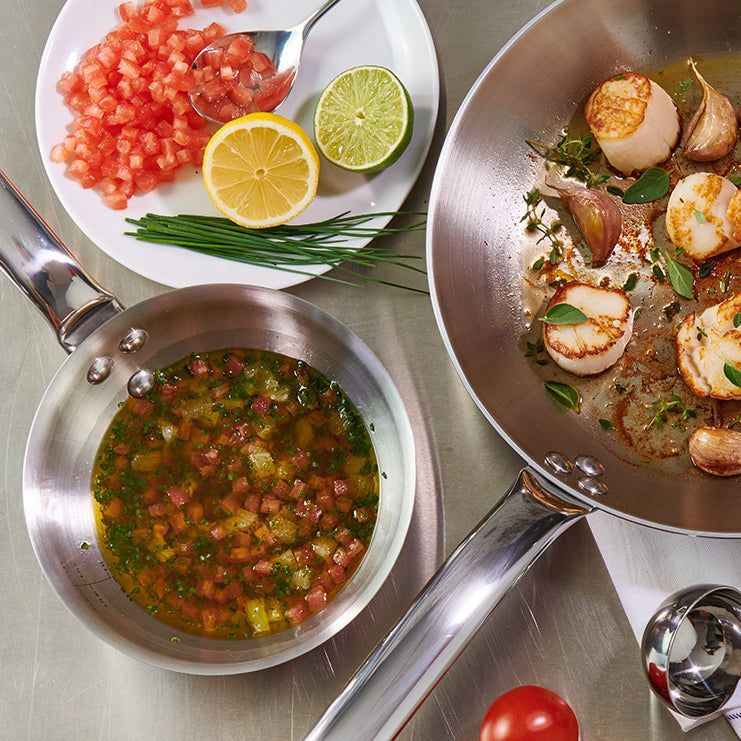 ALCHIMY 3-ply Stainless Steel Rounded Sauté Pan - Image 4