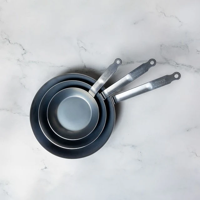 Blue Carbon Steel Fry Pan - Image 4
