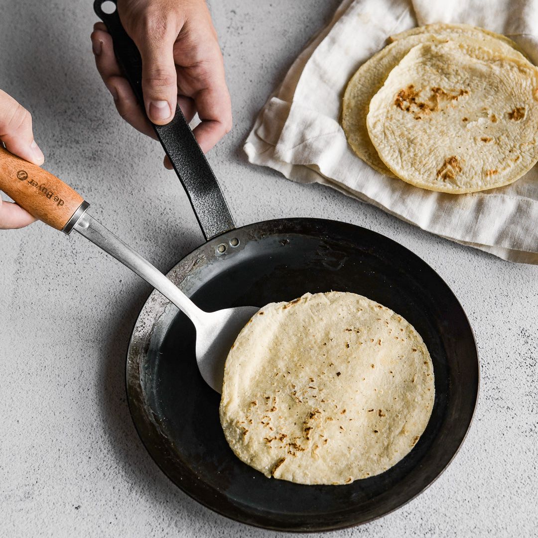 Blue Carbon Steel Crepe & Tortilla Pan - Image 5