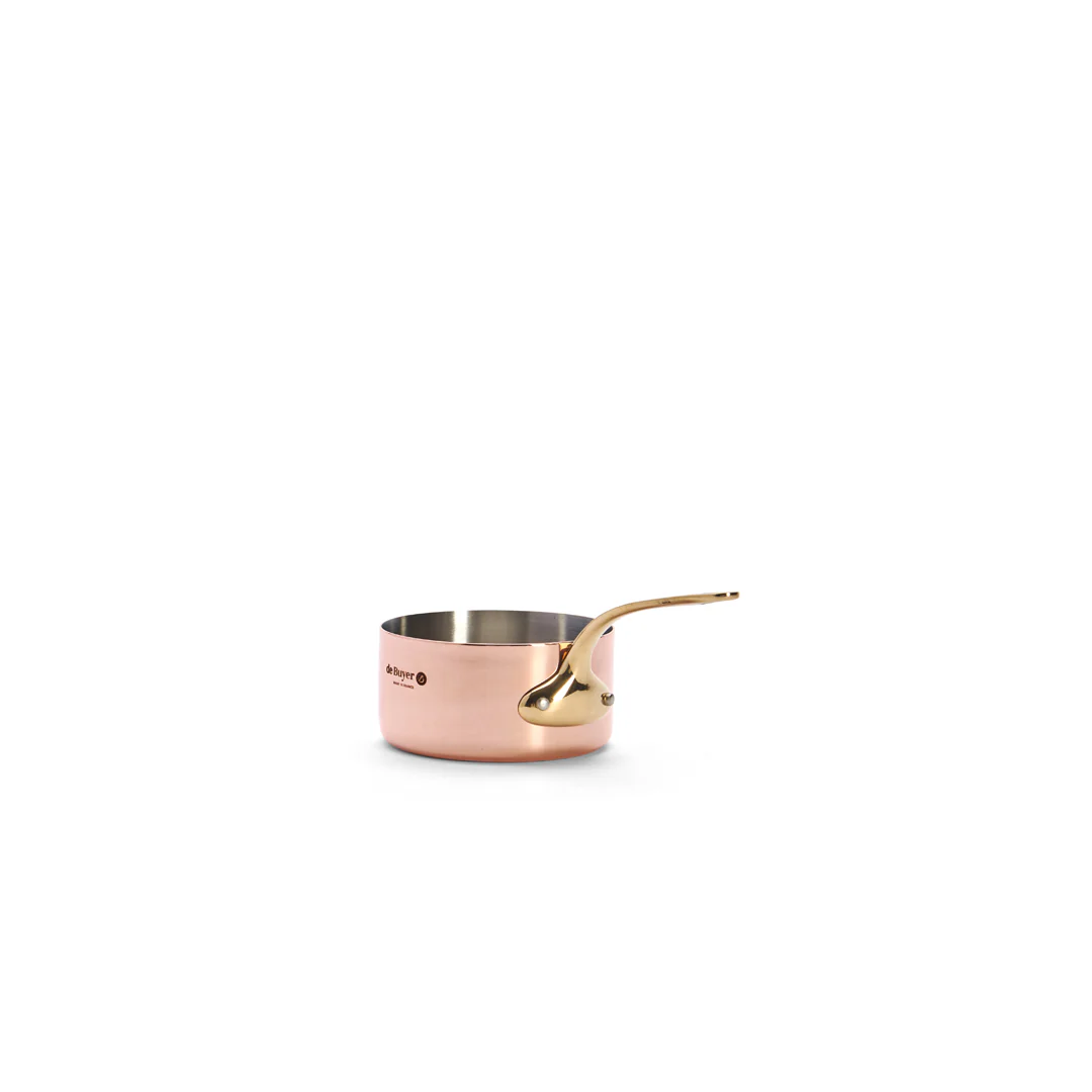 INOCUIVRE SERVICE Copper Saucepan with Brass Handle - Image 3
