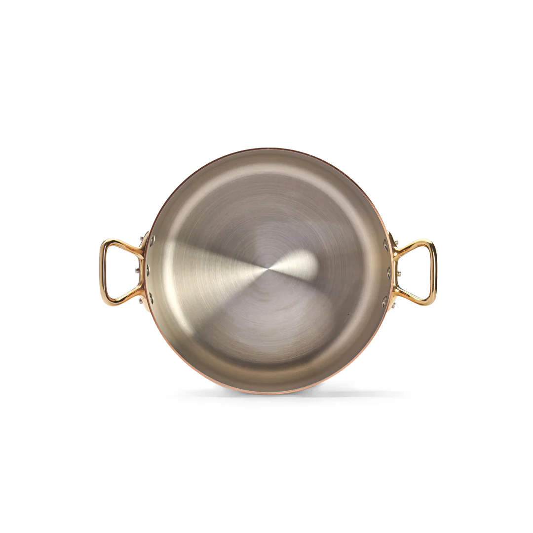 INOCUIVRE SERVICE Copper Stew Pan with Lid and Brass Handles - Image 4