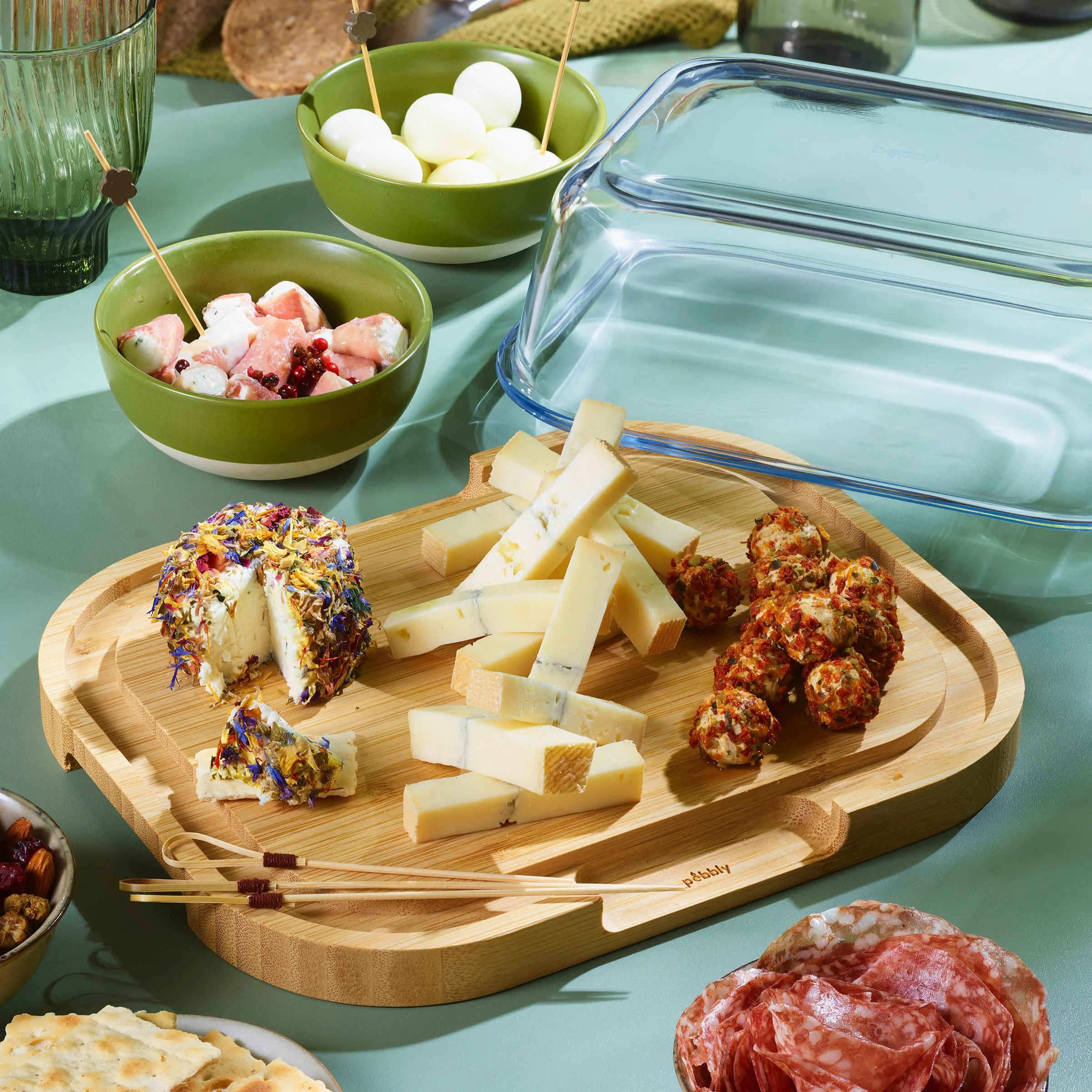 Glass & Bamboo Cheese Box - Image 10