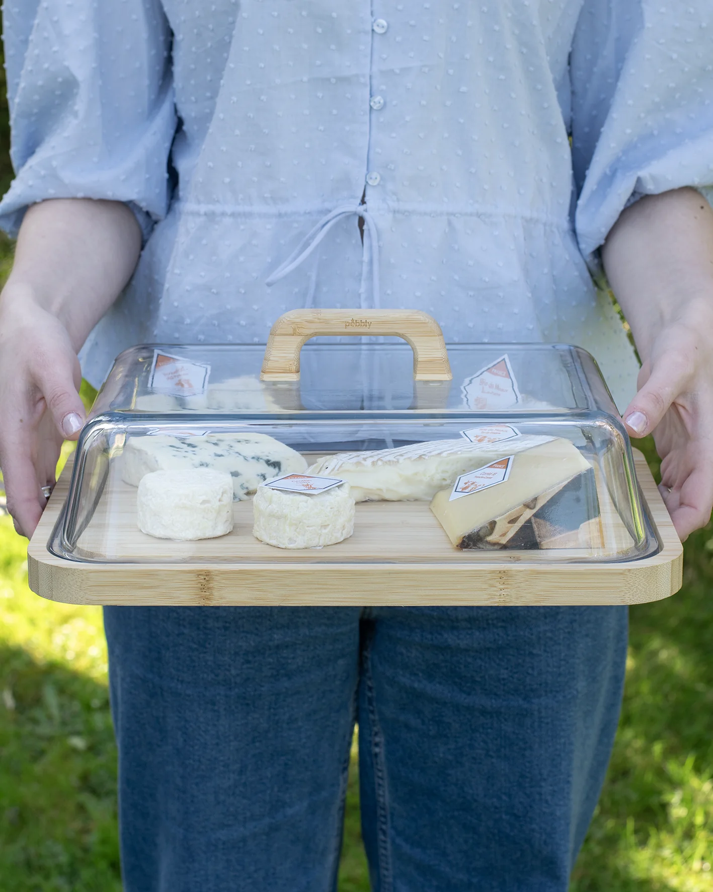 Glass & Bamboo Cheese Box - Image 6