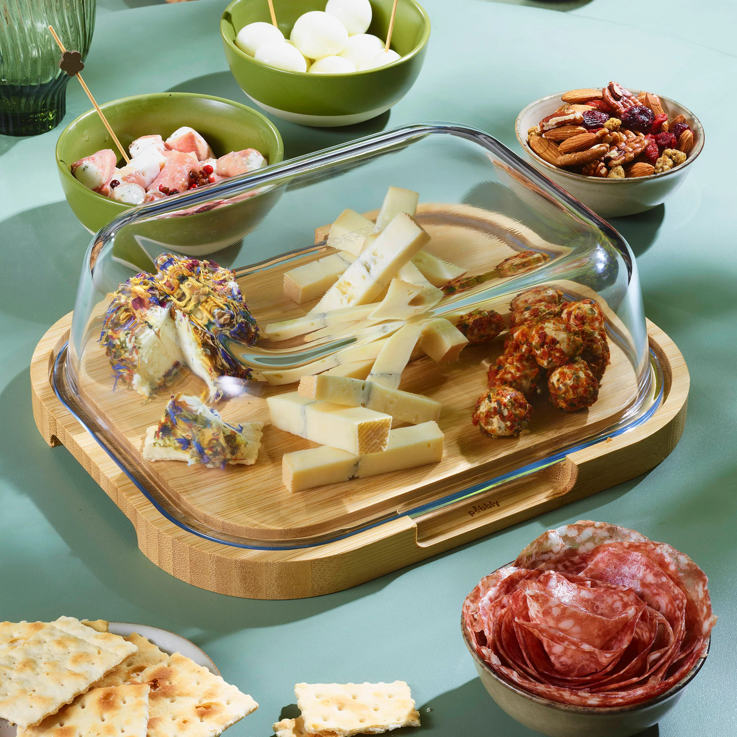 Glass & Bamboo Cheese Box - Image 9