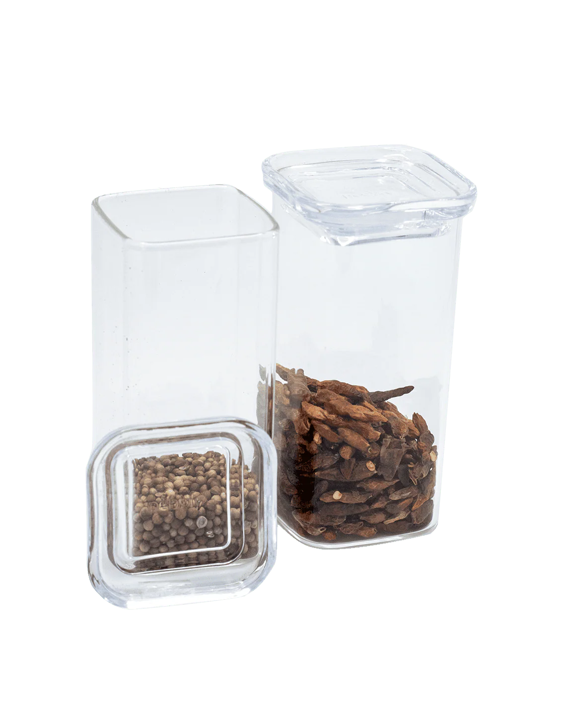 Square Glass Jars with Glass Lids 2-Pack - Image 3