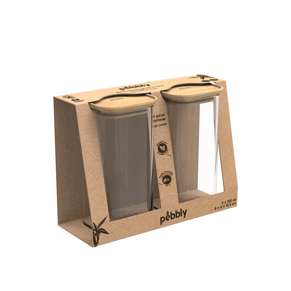 Stackable Glass Container with Bamboo Lid 2pack - Image 5