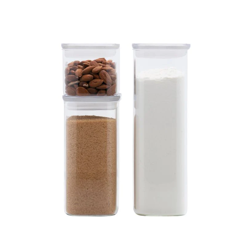 Stackable Glass Container with Glass Lid - Set of 3 - Image 3
